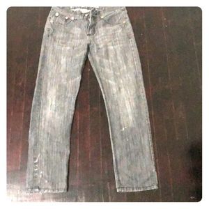 GRUNGEY 30X30 GREY JEANS. BLUE RAG.
